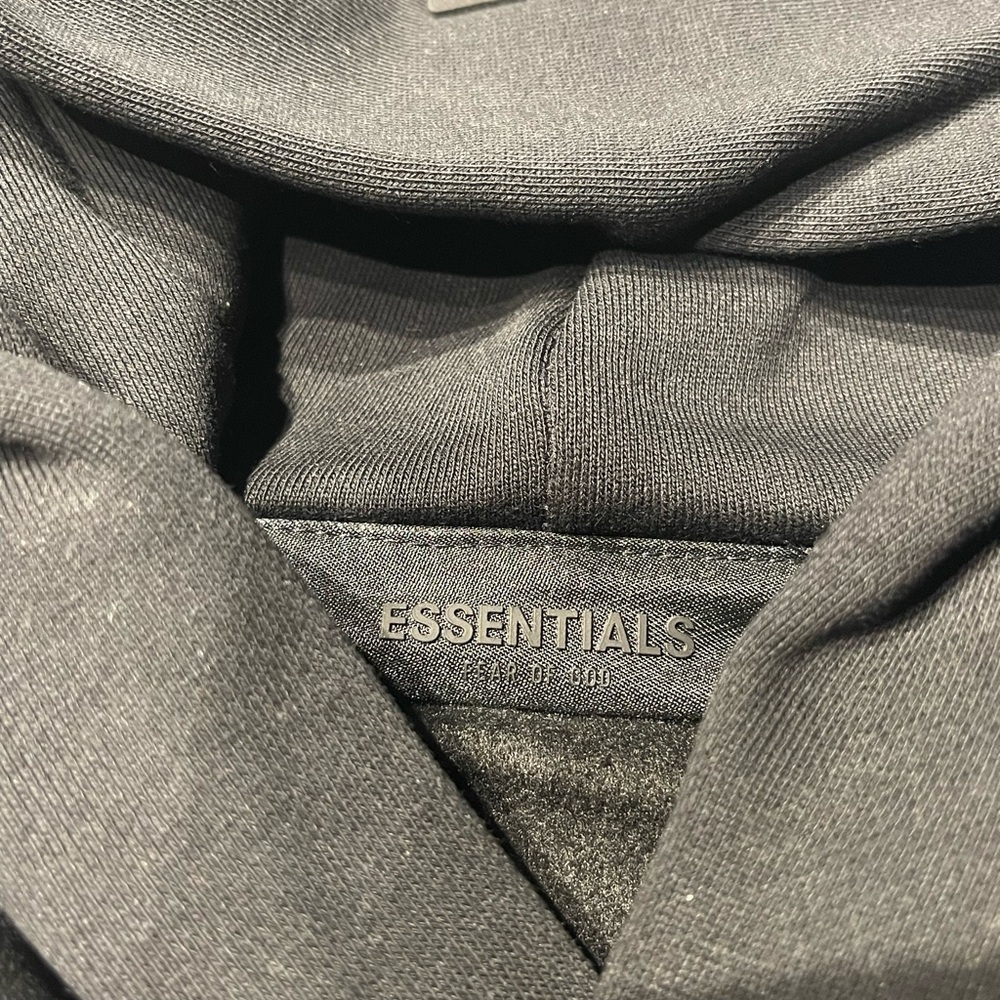 Fear of God Essentials Black Fleece Hoodie - Picture 7 of 9